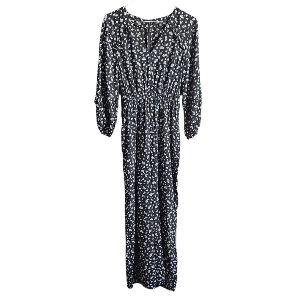 Madewell Ruffle-Sleeve Tie-Waist Jumpsuit in Baby's Breath‎ Sz XS Cottagecore
